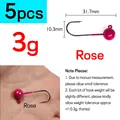 5pcs rose 3g