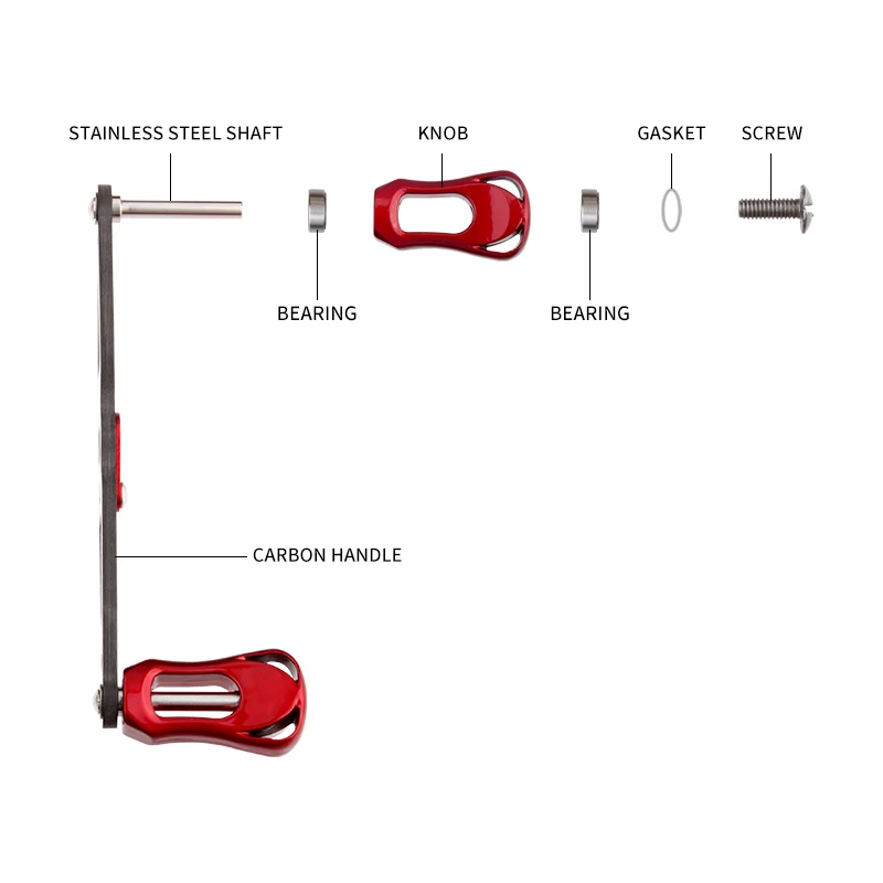 Kawa-mango de carrete de pesca, fibra de carbono para Baitcasting, 120mm, tamaño 8x5/7x4mm, grosor 3mm, adecuado para carrete A, D y S - imagen 5