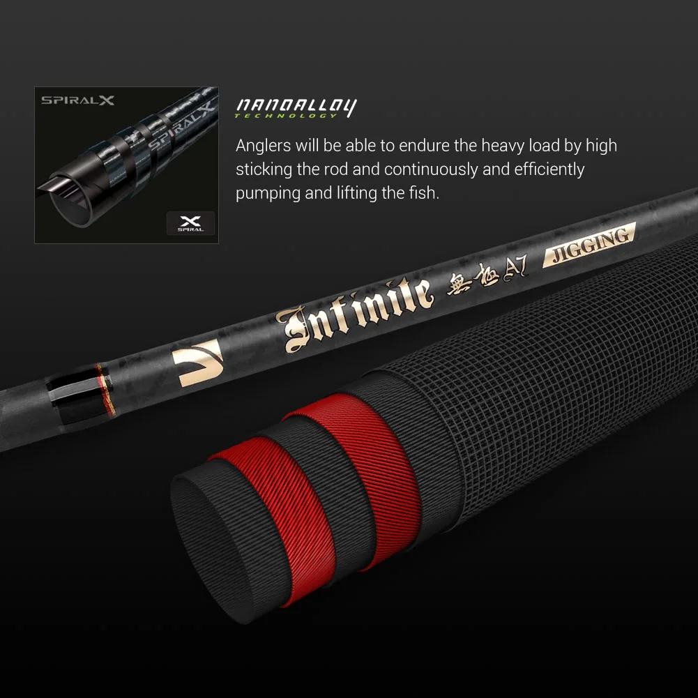 Caña de pescar NOEBY-INFINITE Jigging, guía Fuji, caña de fundición giratoria, cañas de pescar de mar, 1,83 M, 2 secciones - imagen 3