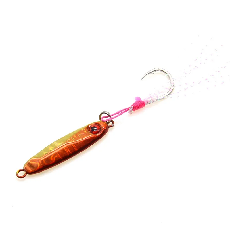 Señuelo de pesca de plantilla pequeña, cebo duro de fundición a tierra, Mini Jigbait, caballa, un solo gancho, señuelos artificiales, venta de 1 pieza - imagen 4