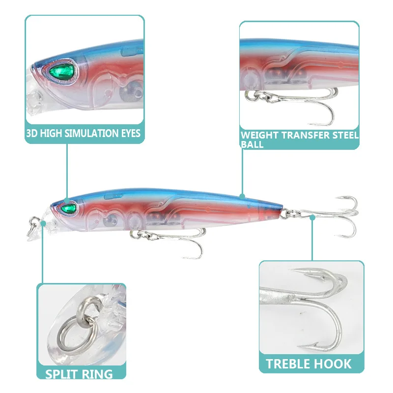 Señuelo de superficie de agua Shoal Dive Hover Mino 10g/9cm, cebo de Pesca, aparejos de Pesca japoneses, alta calidad, nuevo producto - imagen 2