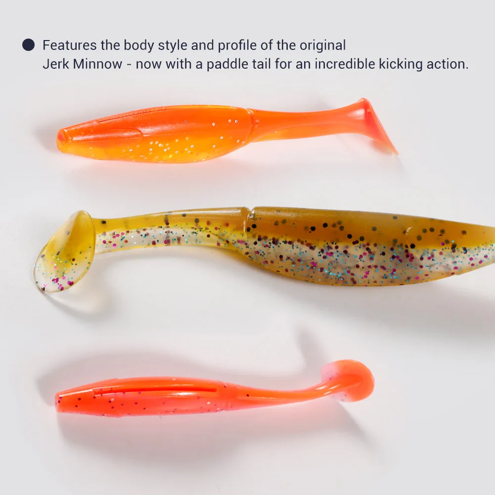 NOEBY-cebos blandos de silicona para pesca de lubina, aparejo de Texas, Wobblers artificiales, cabeza de plantilla, Swimbait, 7cm, 10cm, 12,5 cm, 15cm - imagen 5