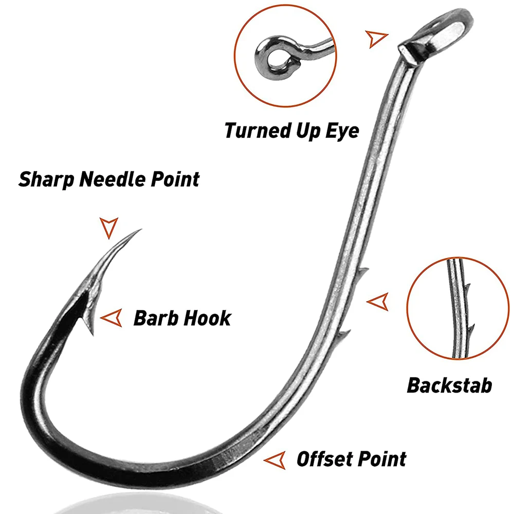 Kit de anzuelos de pesca, anzuelos circulares de pulpo, anzuelos de Baitholder, Bobbers, hundidor de tiro dividido, para trucha y lubina, 228 Uds. - imagen 3