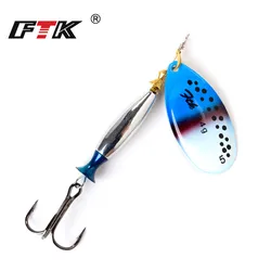 FTK Cucharilla Spinning Metal 18-24g con plumas y anzuelos para lubina