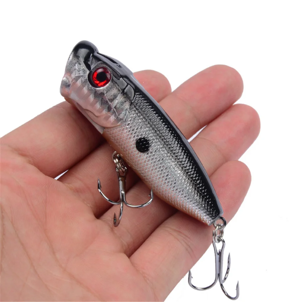 1 Uds. Señuelos de pesca Popper 6,5 cm 12g agua superior Isca cebo Artificial Wobblers Crankbait pez falso Japón Lucio carpa aparejos