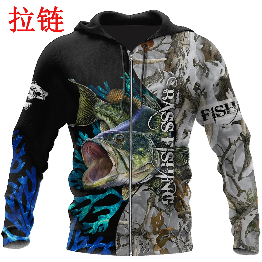 Sudadera Camo Bass Classic con Cremallera – Pesca Deportiva - imagen 3