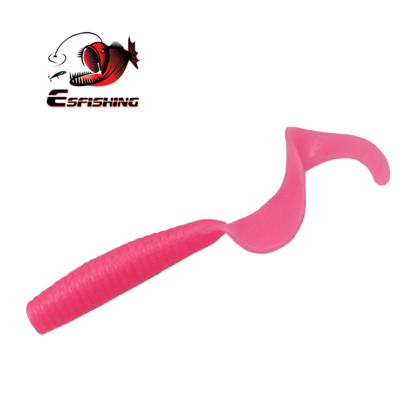 ESFISHING-cebos de Pesca artificiales CT90 de cola única, 85mm, 3,7g, para todos los equipos de peces, señuelos blandos de silicona Isca - imagen 2