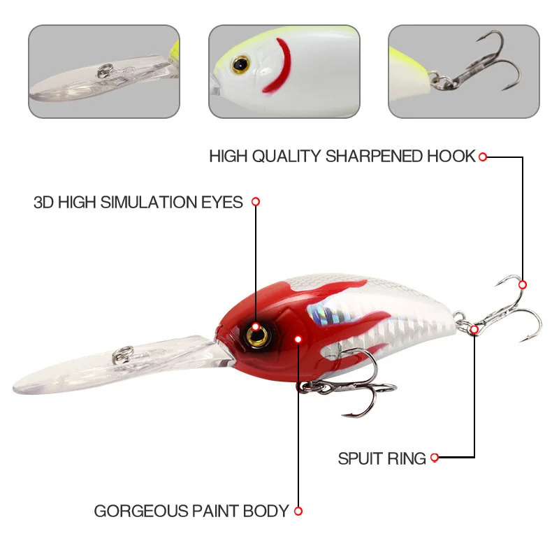 Señuelo de pesca de pececillos, 1 piezas, 40mm, 5gcrankbait, cebo duro Topwater, lubina Artificial Wobbler, accesorios de pesca con mosca japonesa - imagen 3