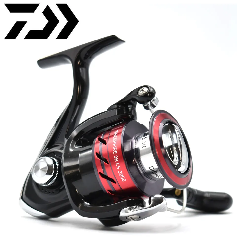 Bobina DAIWA SWEEPFIRE CS, carrete de pesca giratorio 1500-5000, ABS, metálico, resistente, engranaje de potencia de 2-8kg