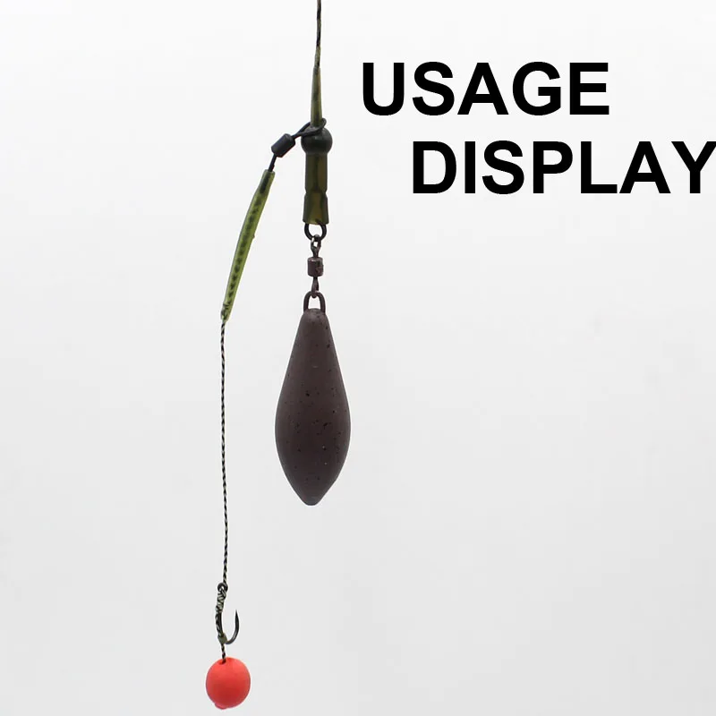 Equipo de aparejos de Material para carpa, aparejo de goma para pesca de carpa, líderes Leadcore, manga antienredos, 15 Uds. - imagen 4