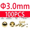 100PCS 3.0mm Gold