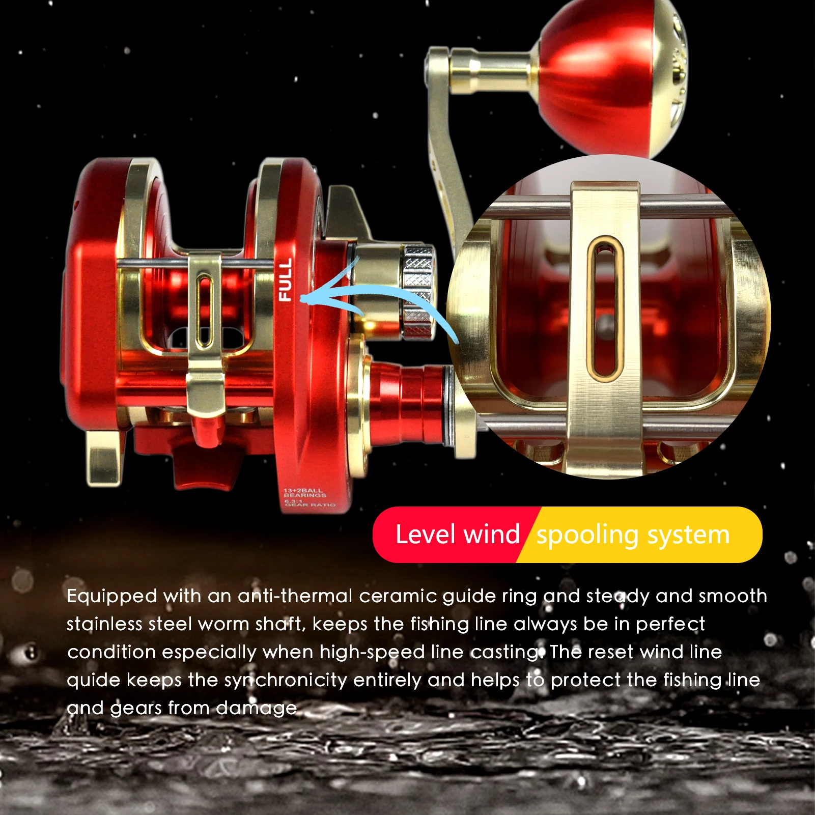 Carrete de Jigging CNC 1500/2000/3000, mango izquierdo/derecho, aleación de aluminio 13 + 2BB, carrete de plantilla lenta, Metal completo para Jigging - imagen 5
