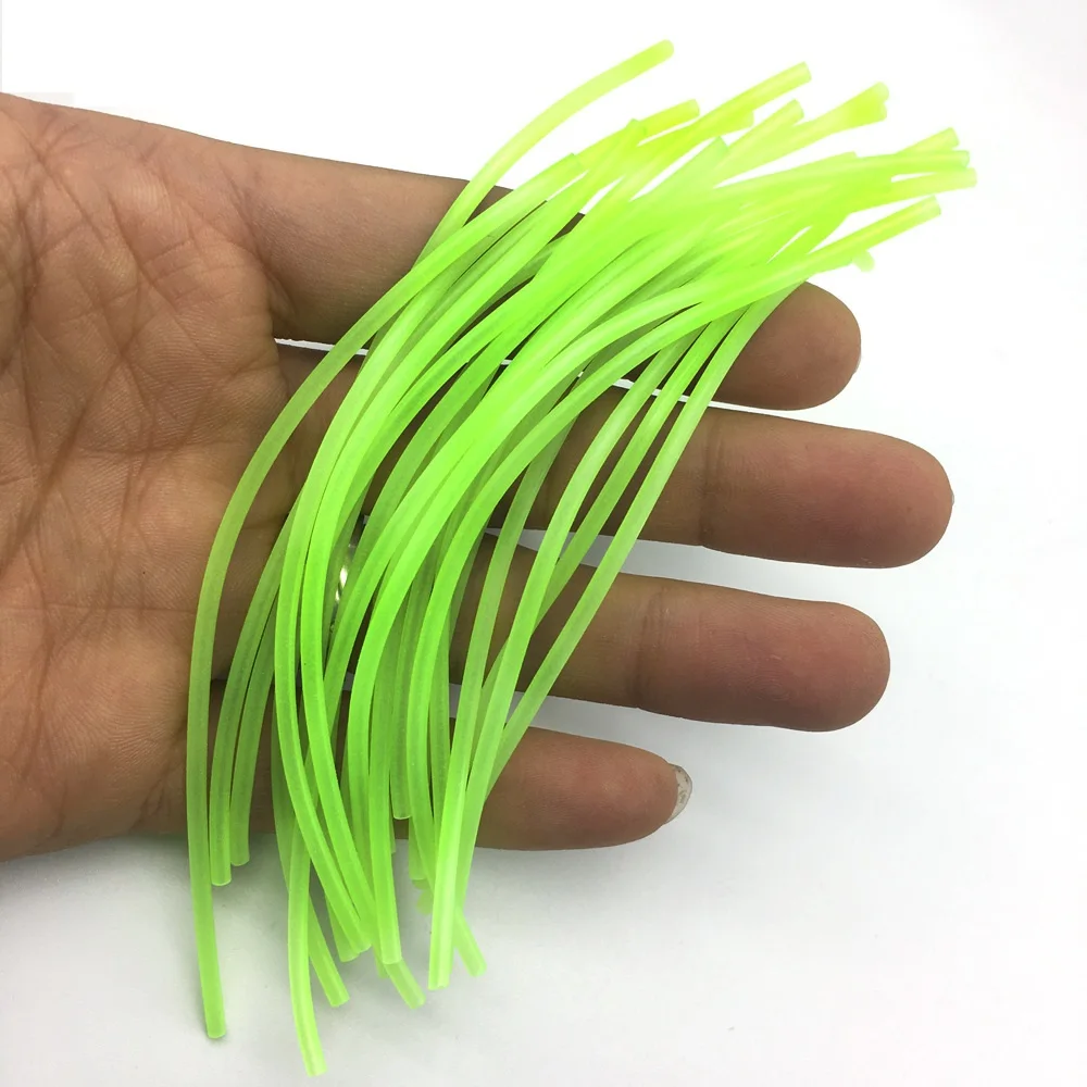 Manguera de goma para Pesca, tubo de equilibrio, antibobinado, noctilucente, súper brillante, accesorio conector para Pesca en el mar, 20 unidades por lote
