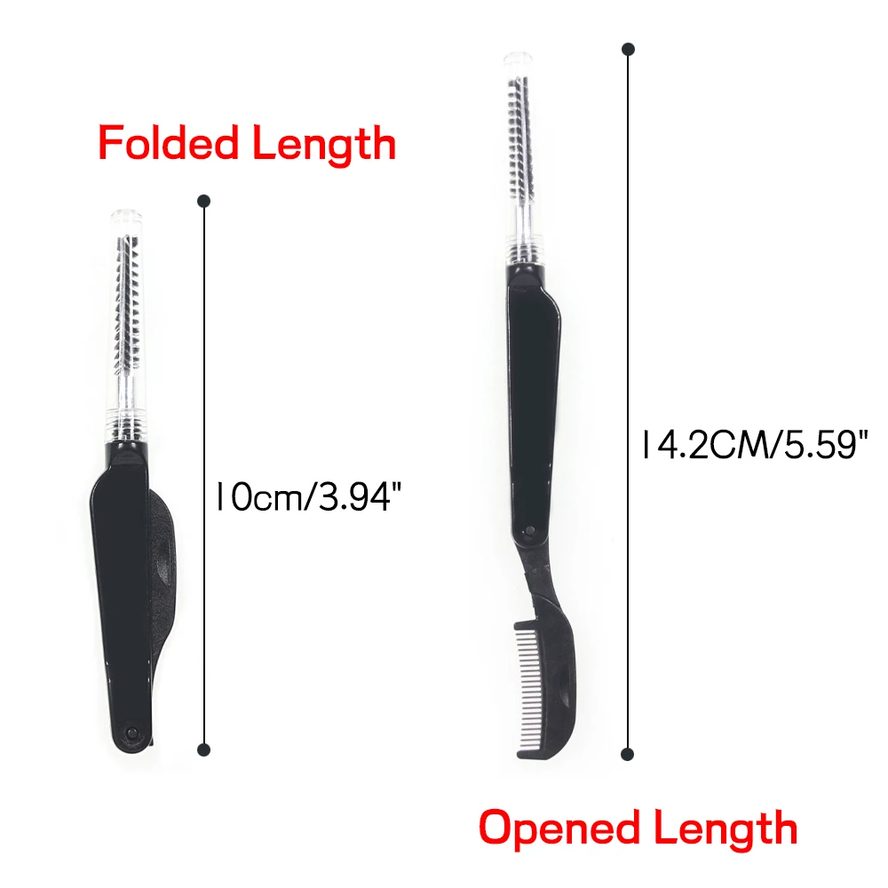 Bimoo-Herramientas de atado de moscas 2 en 1, peine de Metal plegable y cepillo de doblaje de nailon, fibra de plumas, doblada, piernas, cuerpos de alas - imagen 3