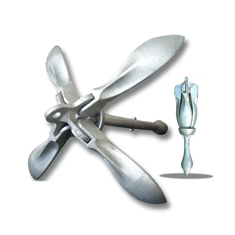 SOLAR MARINE 2,5 KG ancla portátil plegable de acero al carbono para 2,0-3,6 M 2-6 personas inflable Kayak barco de pesca bote balsa - imagen 4