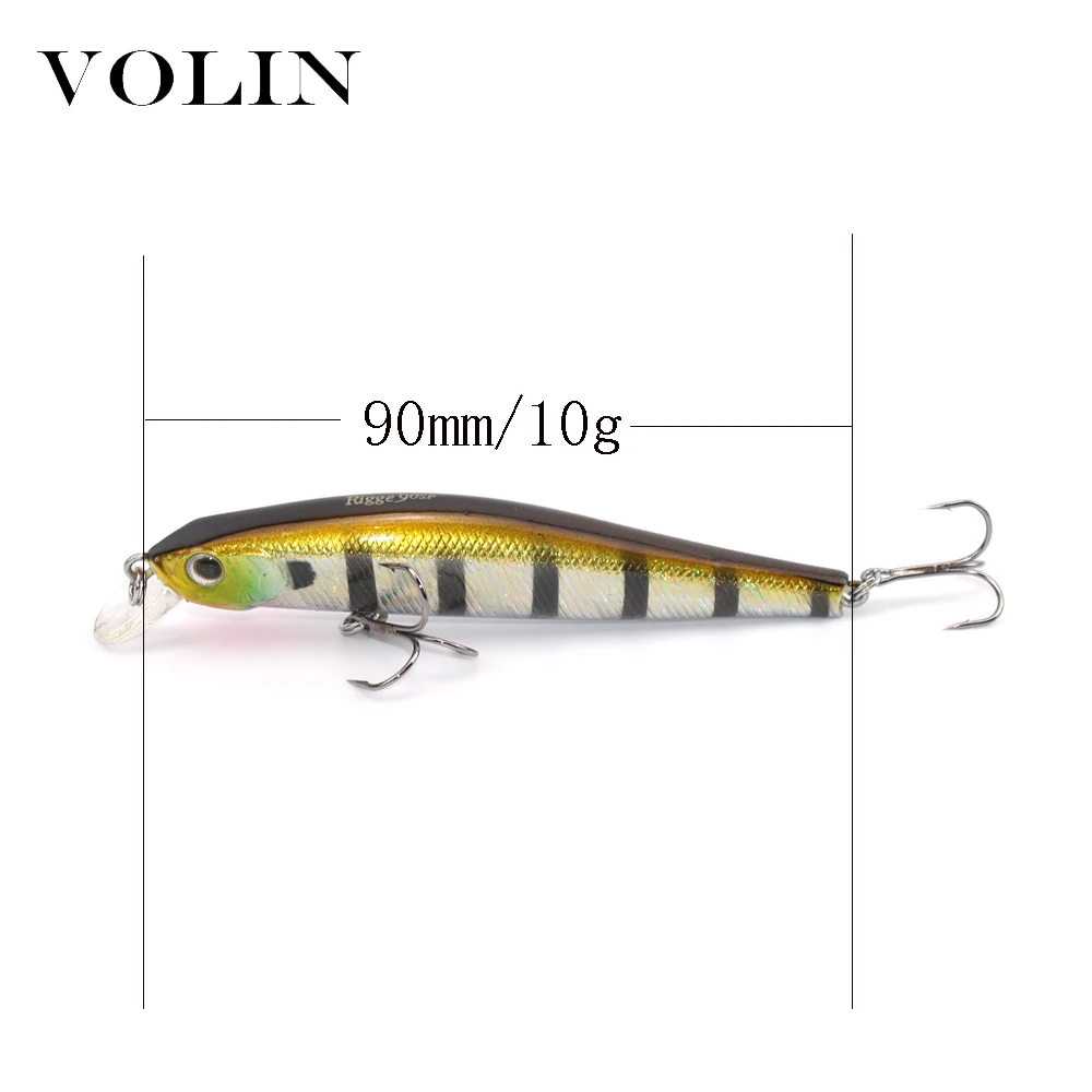 VOLIN nuevo modelo magnético duro pesca Wobbler 90mm 10g Minnow cebo Artificial Swimbait para Lucio perca lubina - imagen 2