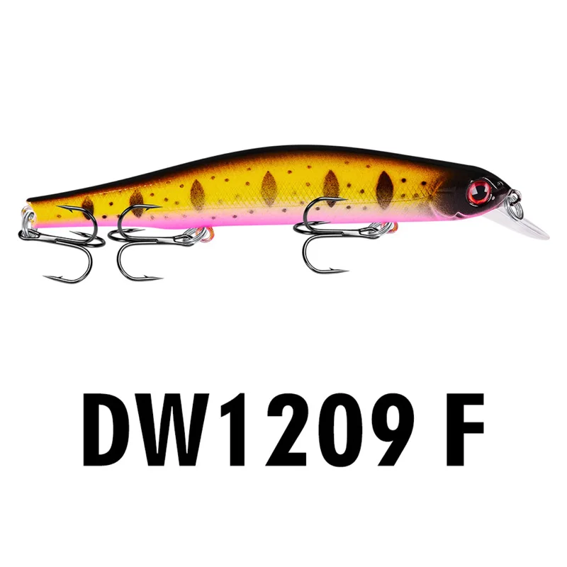 Señuelo de pesca de pececillos Wobblers, 125mm, 17,5g, láser, Artificial, manivela de plástico, 3D, ojos naturales, Crankbait, equipo de pesca, 1 ud. - imagen 4