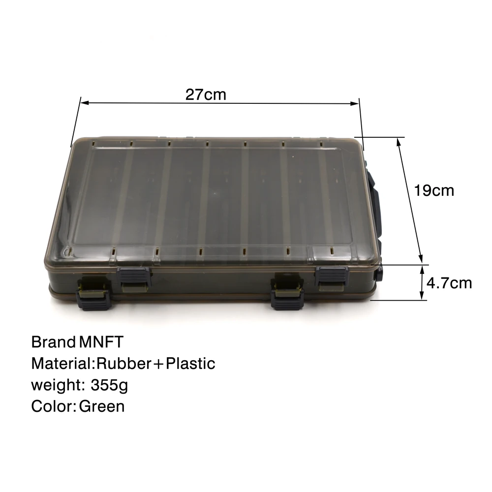 MNFT-caja grande para aparejos de pesca, organizador de almacenamiento de cebo, caja de almacenamiento de pesca, contenedor, accesorios de aparejos de pesca de plástico, 1 Uds. - imagen 5