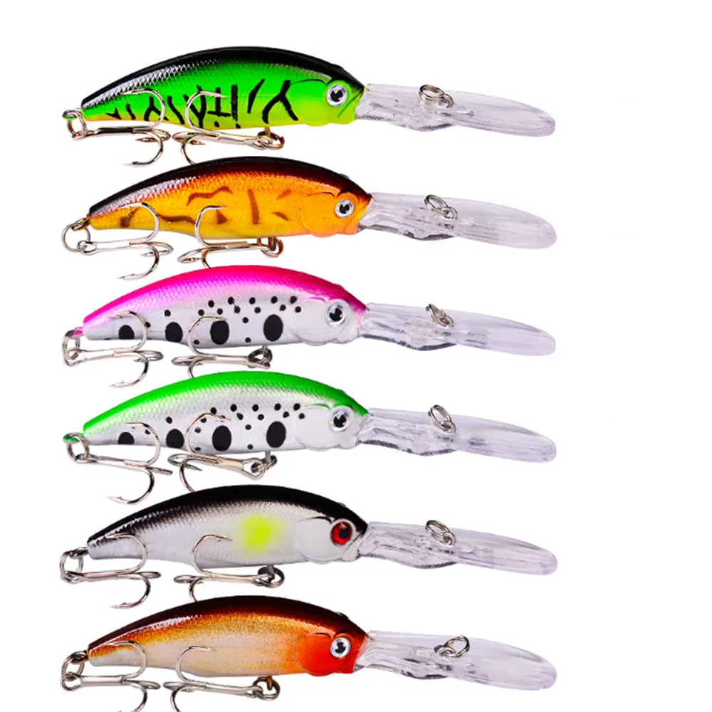 Señuelo de Pesca flotante para pececillos, cebo duro de plástico Wobbler, Crankbait, ojos 3D, carpa, Lucio, aparejos de Pesca, 8g/10cm, 1 ud. - imagen 3