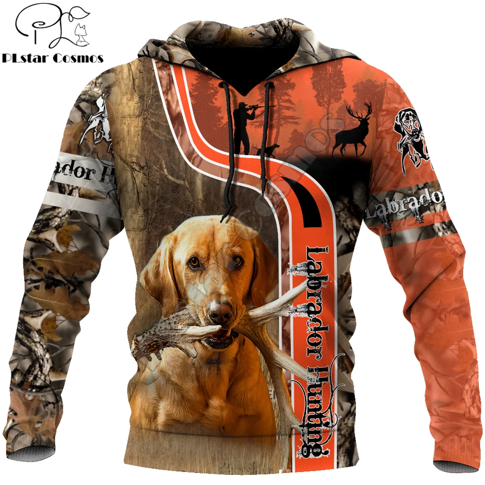 Animal perro caza Camo 3D completamente estampado hombres otoño Sudadera con capucha Unisex Sudadera con capucha Jersey con cremallera ropa de calle Casual KJ478 - imagen 2