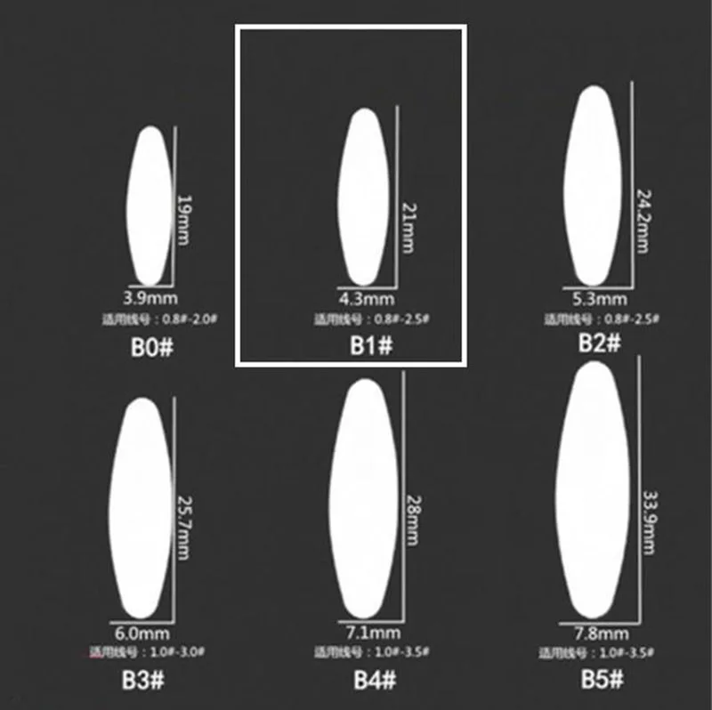 5 paquetes/lote de flotador de pesca Bobber de siete estrellas de alta calidad, 2 tamaños, frijoles flotantes, 8 colores, cuentas llamativas con agujero A437 - imagen 2