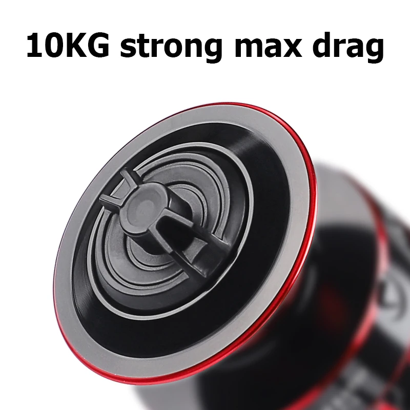 LINNHUE-carrete de Pesca giratorio, accesorio de arrastre máximo de 10kg, 2020: 1, para carpa, 1000-7000, novedad de 5,0 - imagen 4