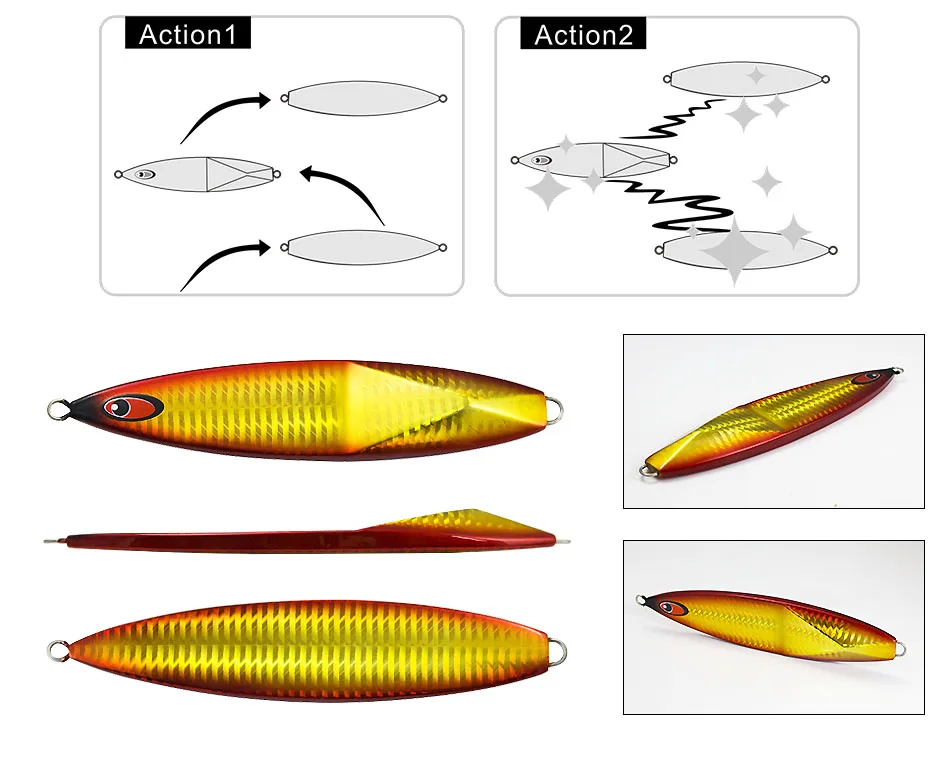 Countbass X Slow Jigs Señuelos de jigging de metal de caída profunda Juego de pesca Amberjack 200 g 7 oz - imagen 2