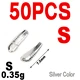 50pcs S Silver