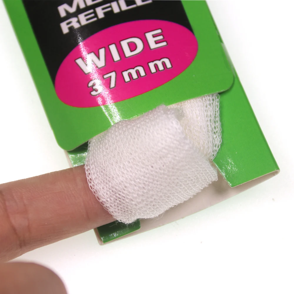 Lote de 5 m/paquete de repuesto de malla fina para pesca de carpa, alimentador de cebo, bolsa de aparejo de Boillie, PVA, 25mm, 37mm - imagen 3