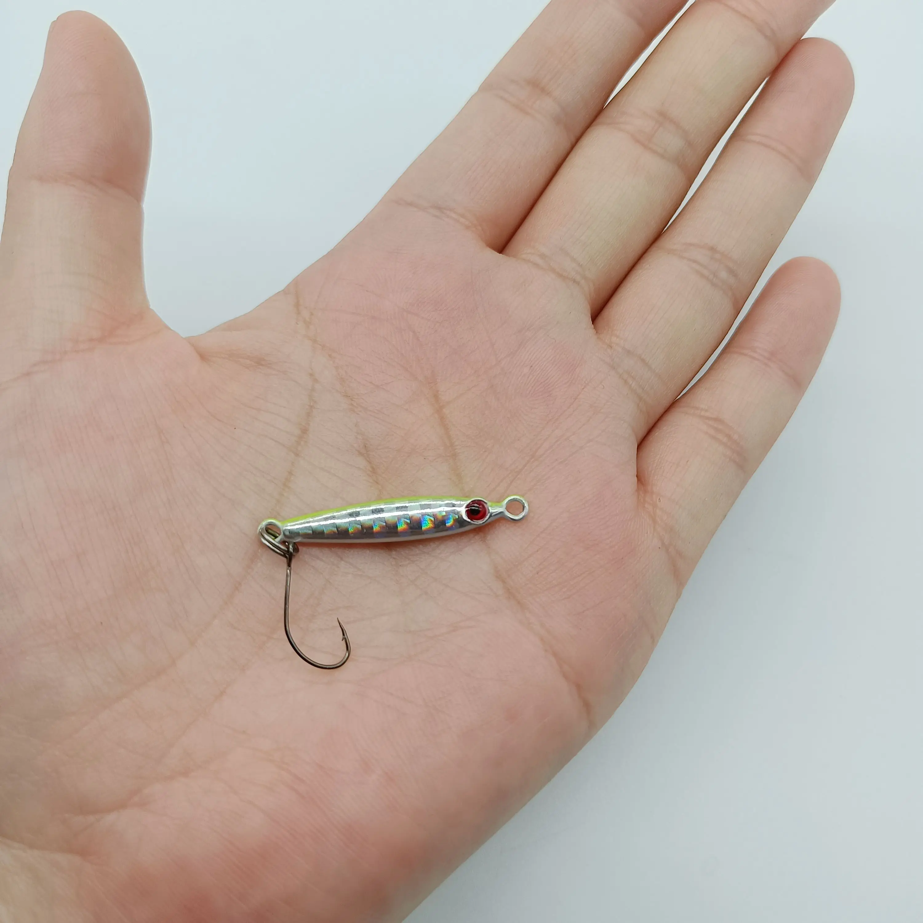 DUODUOYU-Mini señuelo de pesca de cuchara de plantilla de Metal, 3g/5g, pez pequeño con un solo gancho, señuelo de pesca de lubina - imagen 5