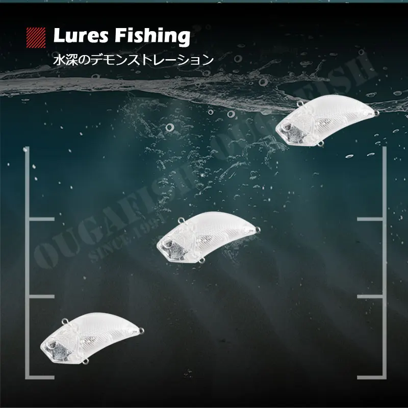 Señuelo De Pesca con vibración que se hunde, señuelos en blanco sin pintar, 55mm, 14g, Wobblers lejanos, Leurre Isca, Accesorios artificiales para Pesca De carpa - imagen 4