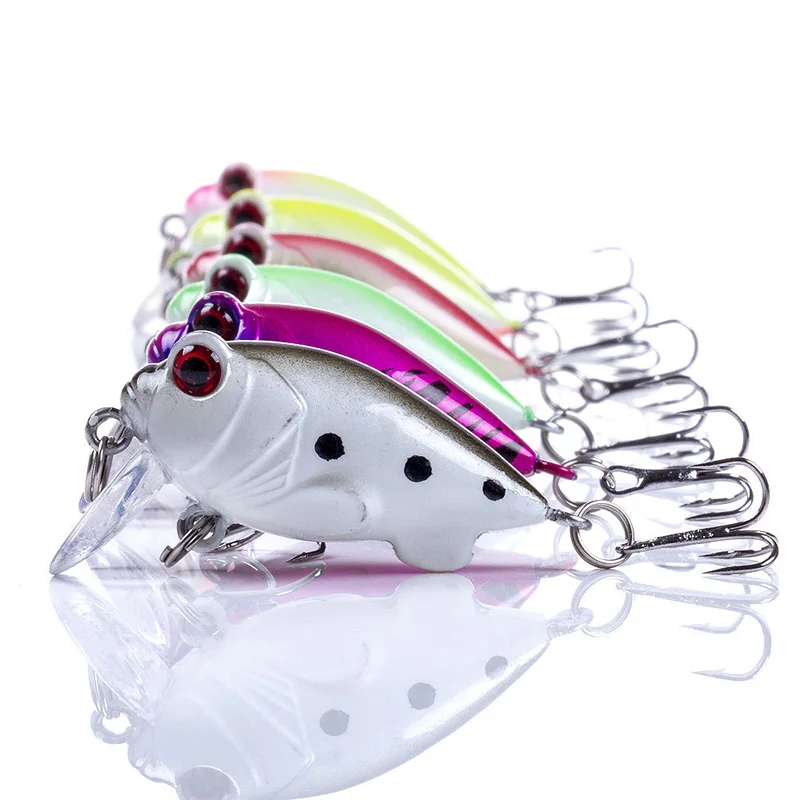 Señuelo de pesca de 4cm y 5,2g, que se hunde Wobbler Crankbait, Vib, duro para hielo, Mini Wobblers, Crankbait, mar, novedad