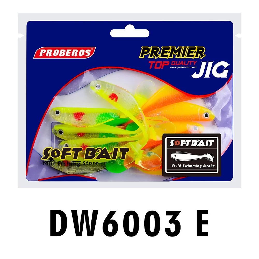 PRO BEROS-SEÑUELOS blandos de pesca de 10 piezas, 8,8 cm, 4,5g, sábalo, gusano, Swimbaits, señuelo suave de silicona para pesca de carpa - imagen 4