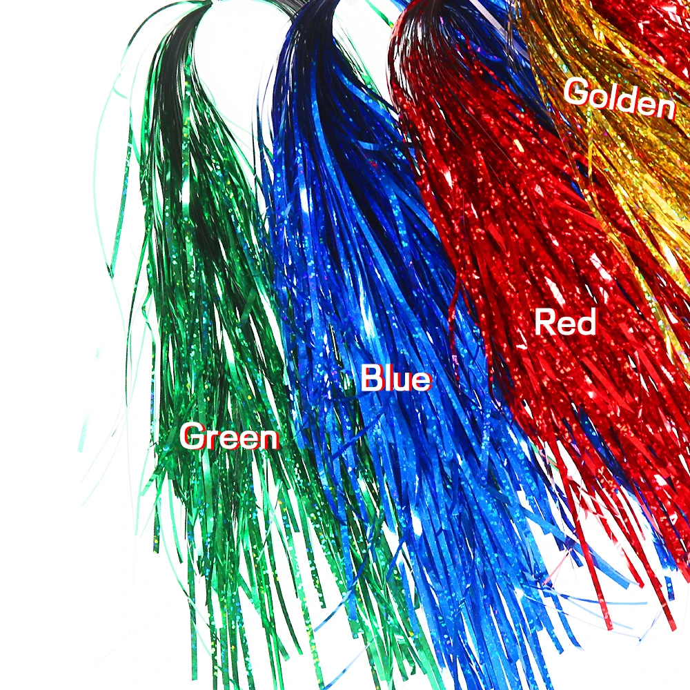 Caminas metálicas coloridas en azul verde, rojo y dorado