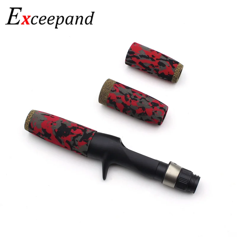 Exceepand-caña de pescar fundida de camuflaje rojo, Asa giratoria, agarre dividido de construcción con asiento de carrete - imagen 3
