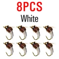 8pcs  White