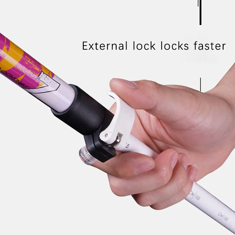 Pioneer-bastón plegable para senderismo, fibra de carbono ligera, aluminio, 3 + 2 piezas, bloqueo externo, escalada de montaña al aire libre - imagen 5