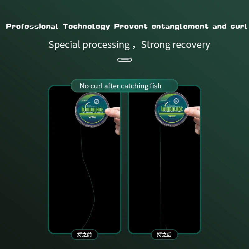 Línea de pesca SOLOKING 100M 500M línea de pesca de nailon línea de nailon monofilamento súper fuerte 2-46LB Material japonés línea de trucha de carpa - imagen 4