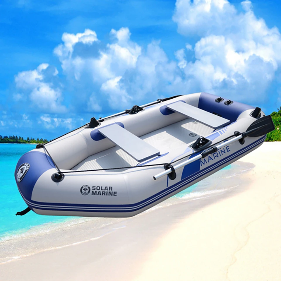 Solarmarine-esterilla de aire para 3 personas, esterilla inflable de PVC para suelo, plegable, aprobado por la CE, barco de pesca, Rafting, Hovercraft de buceo de lujo - imagen 3
