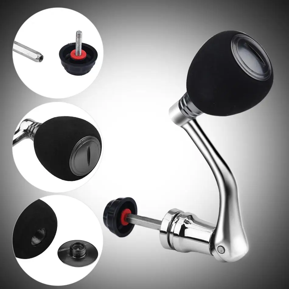Manija eléctrica de repuesto para carrete de pesca, perilla giratoria, empuñadura de brazo basculante de Metal para accesorio de carrete de pesca giratorio - imagen 5