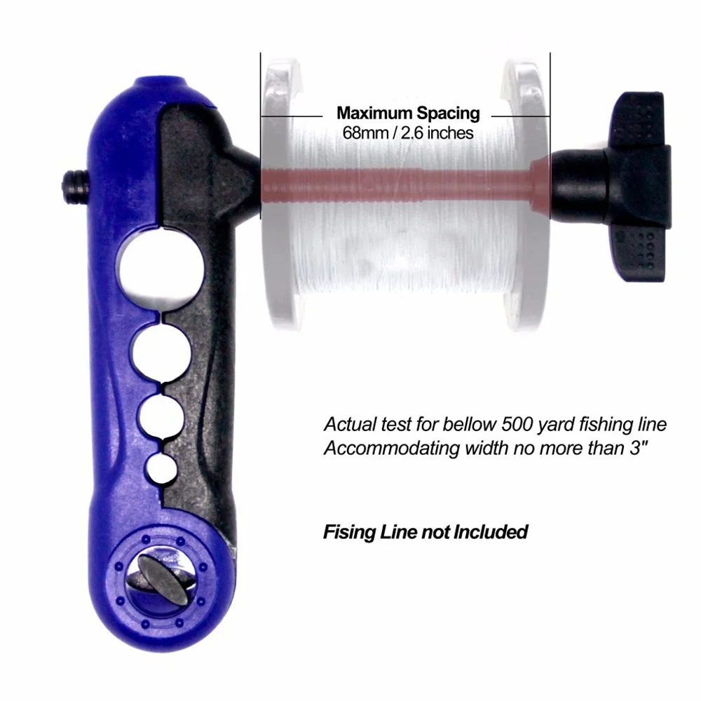 FLYSAND-Mini carrete de línea de pesca portátil, bobina ajustable para caña de pescar de varios tamaños, enrollador, tabla, carrete, envoltura de línea - imagen 2