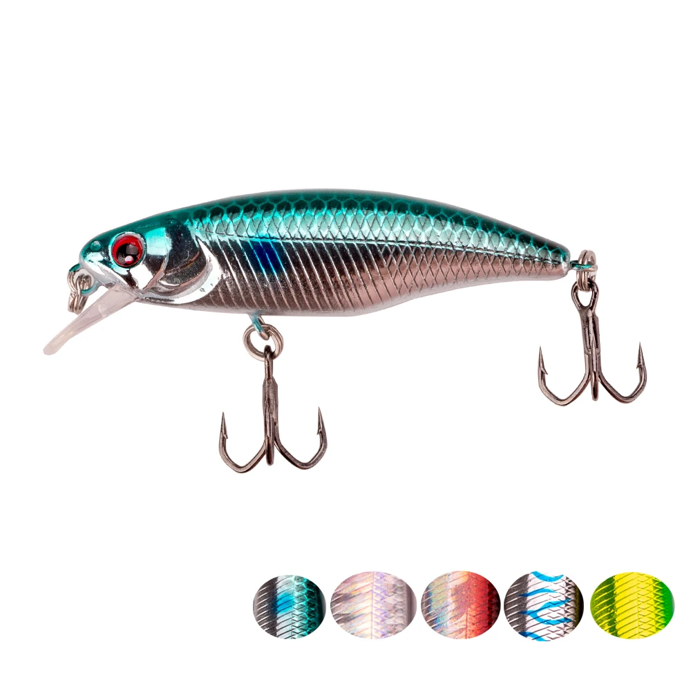 Señuelo de pesca de 1 piezas, cebo duro para pececillos, 52mm, 4,5g, Wobblers, Jerkbait, lubina, trucha, Swimbait - imagen 3