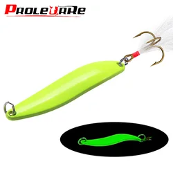 Cuchara luminosa Proleurre con plumas y lentejuelas para lubina