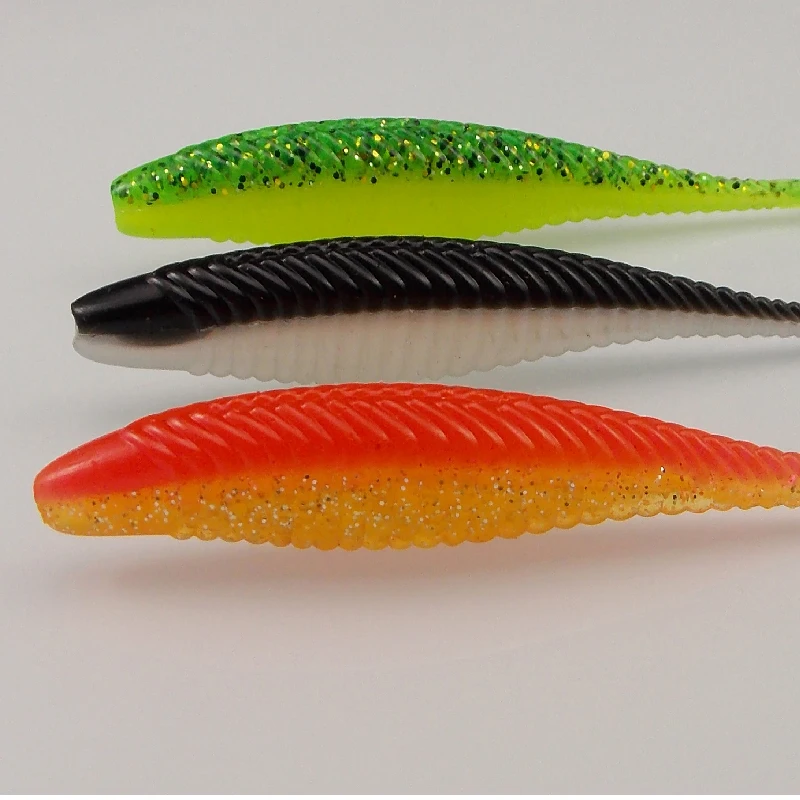 ESFISHING-cebo de silicona suave, armadura de sábalo, cola de horquilla de 125mm, olor a pez, pececillo, Isca, Señuelos de Pesca artificiales de mar