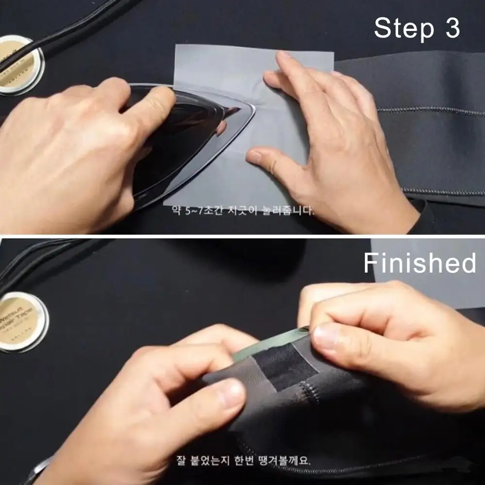 Cinta de reparación adhesiva de fusión de tela de sellado de hierro impermeable para traje de neopreno traje marino Wader chaqueta de lluvia pantalones ropa de esquí