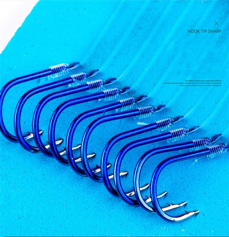 10 par/lote anzuelos de pesca de acero anzuelo de carpa de alto carbono Japón agua salada pesca de mar anzol línea atada B348 - imagen 3