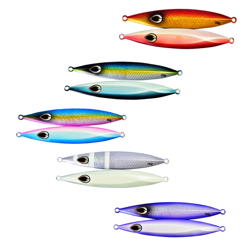 Señuelo luminoso de fundición lenta para pesca, anzuelo de Metal para agua salada, Vertical, 150g/200g/260g, 3 piezas