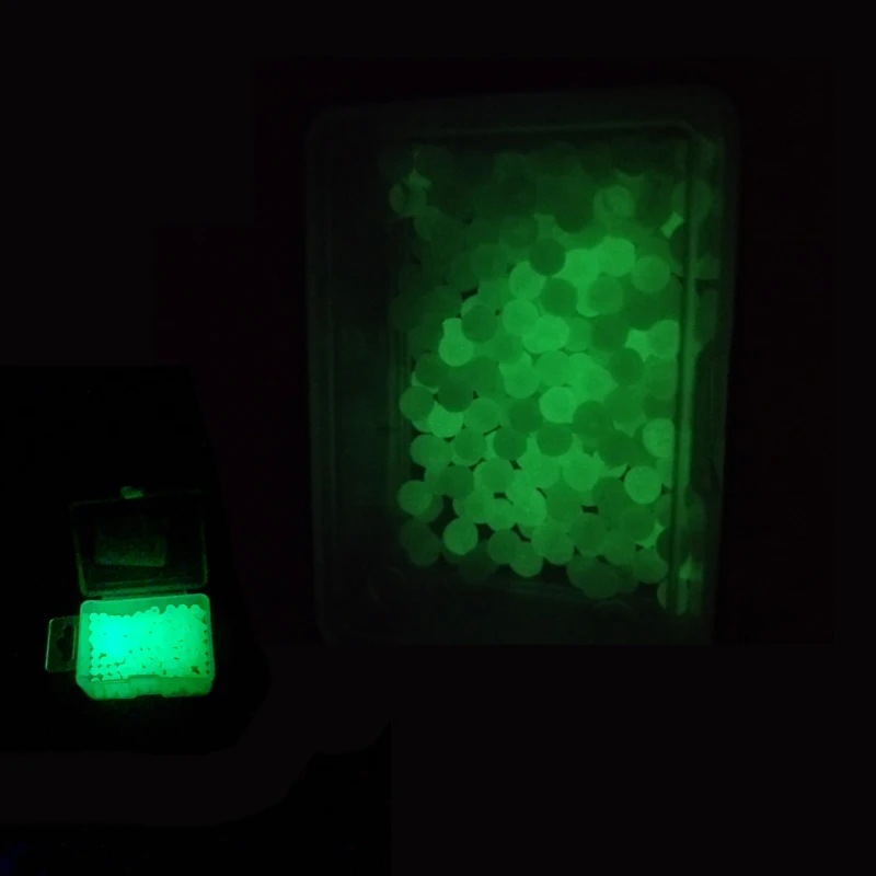 Wifreo-Cuentas redondas luminosas para pesca, accesorios de señuelo de pesca de agua dulce y salada, brillo de oscuridad, 100 unids/lote - imagen 5