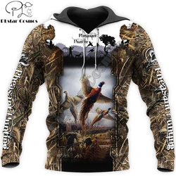 Sudadera con capucha con estampado 3D de caza de faisán, sudadera Huntaholic para hombre, ropa de calle Unisex, jersey con cremallera, chaqueta informal, chándales KJ0246