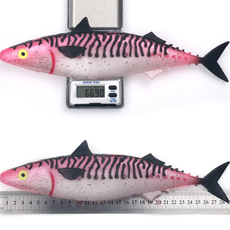 Señuelos De Pesca De 29cm y 67g, cebos blandos De Pesca De distancia, cebo Artificial De calamar para agua De mar profunda, 3 unids/lote - imagen 2